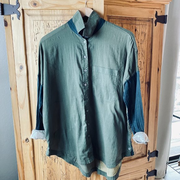 Free People Tops Free People Boho Swirl Kaleidoscope Army Olive